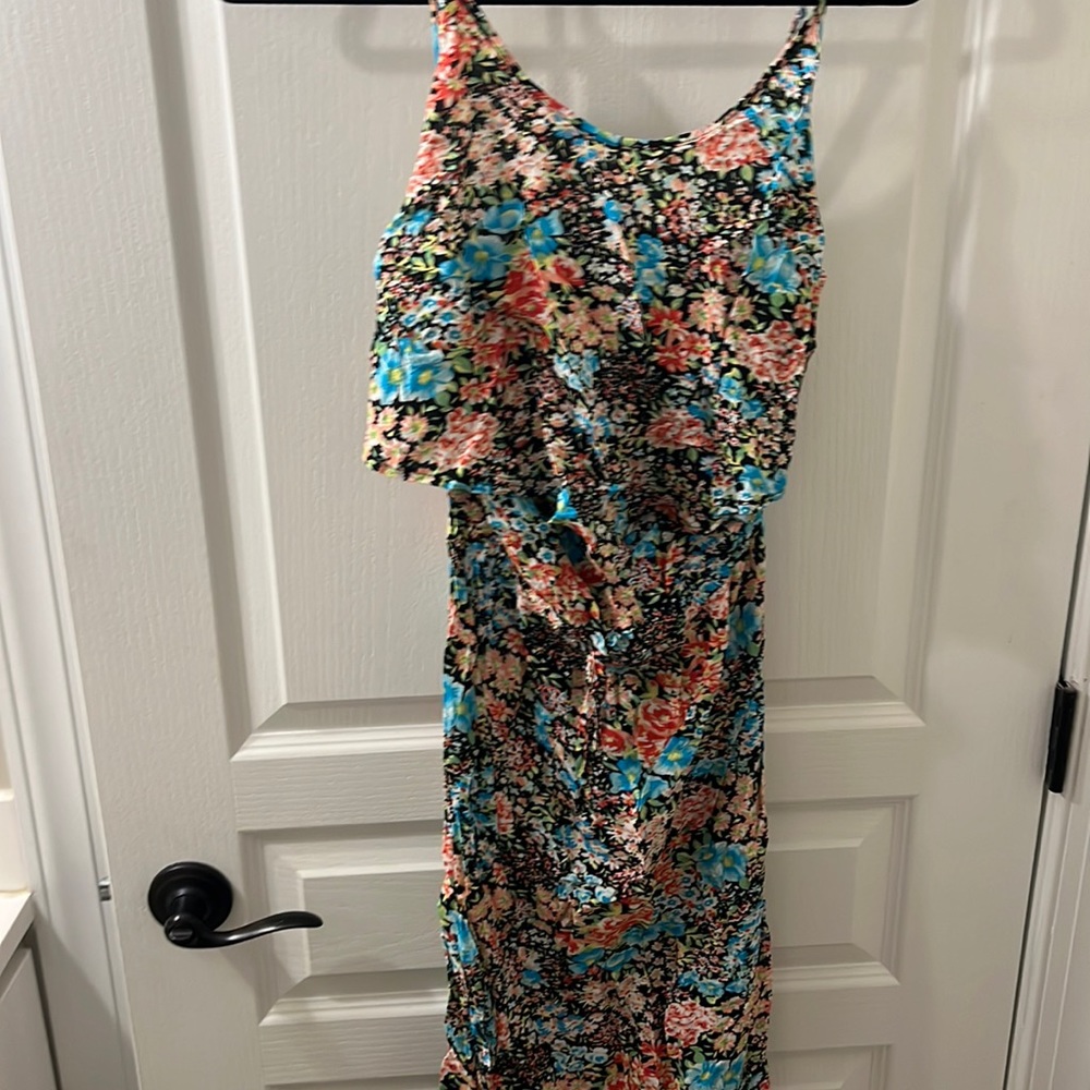 Peachy mama XS nursing dress. Flower print. Summer fabric.